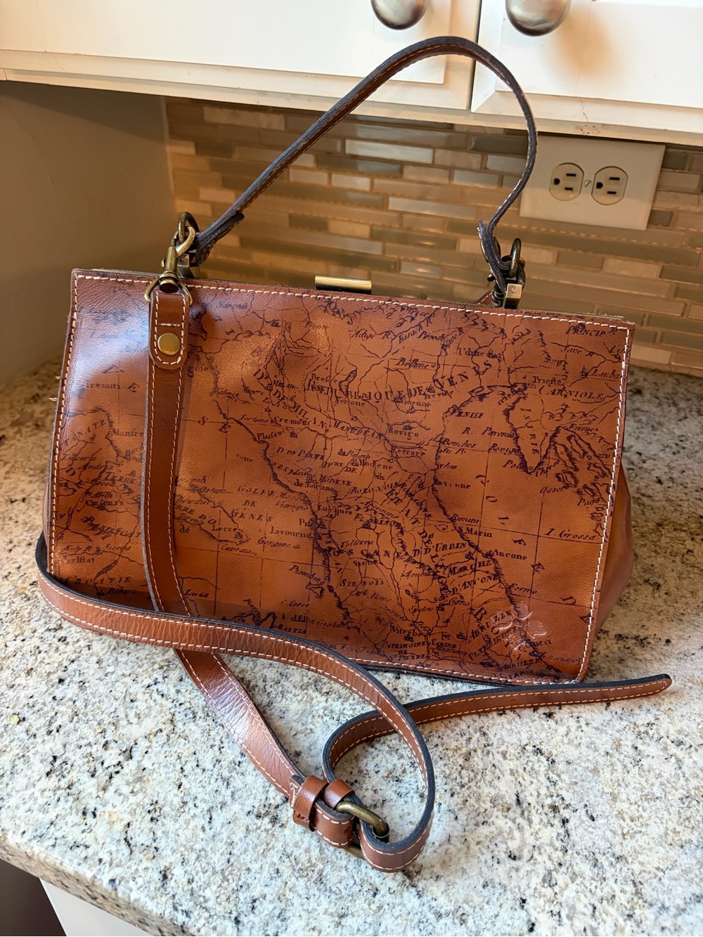 NEW Patricia Nash Signature Map Poppy Tote 2 handles